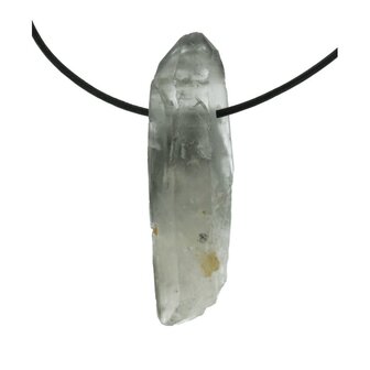 Black Phantom Lemurian uit Bahia, Brazili&euml; (Balancing Stone) doorboord incl koord