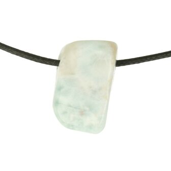 Larimar Dolfijnatlantissteen doorboord incl koord