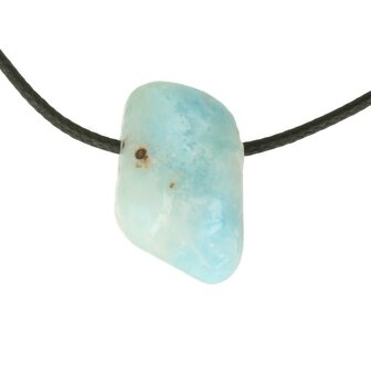 Larimar Dolfijnatlantissteen doorboord incl koord